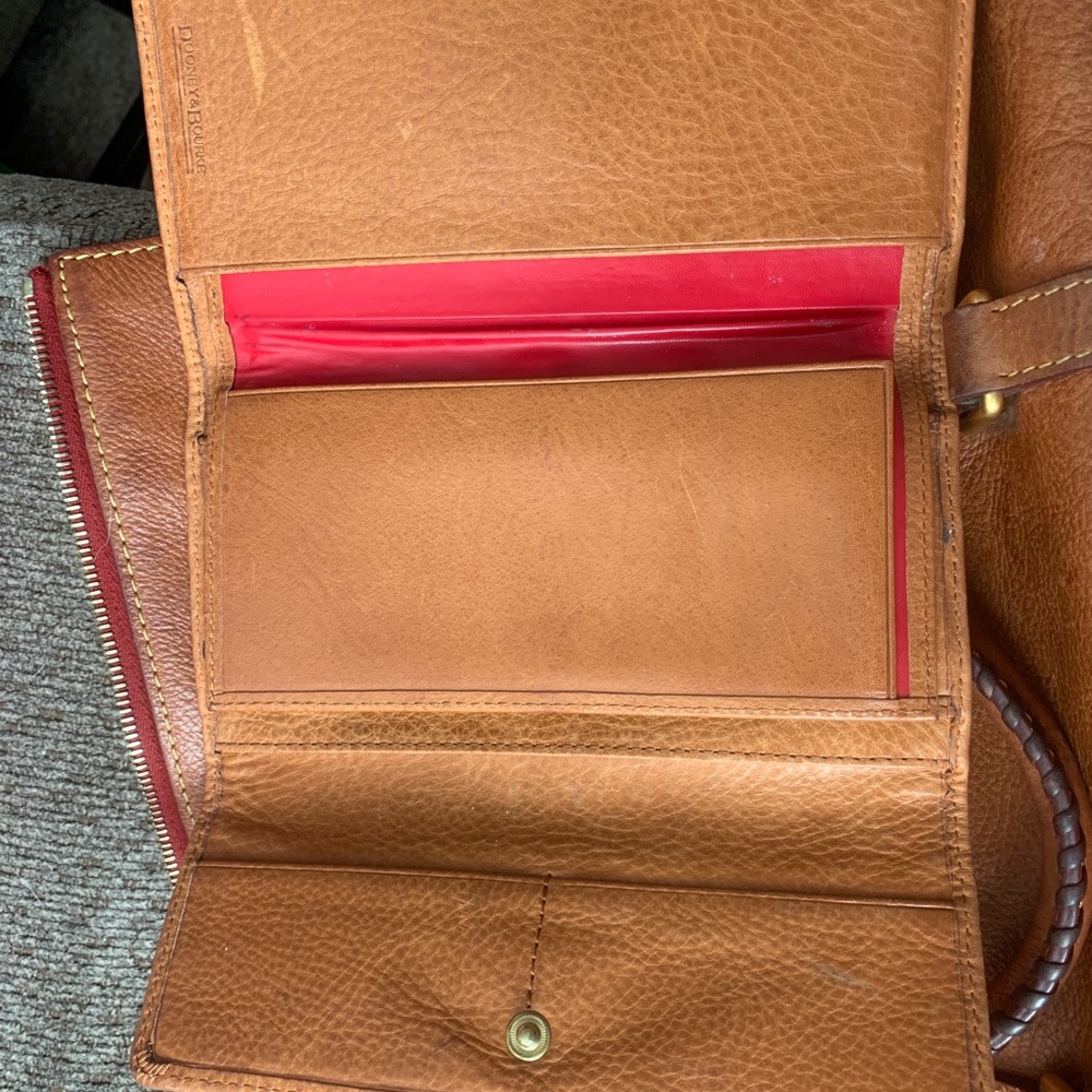 Dooney & Bourke Leather Florentine Satchel/Wallet - Picture 7 of 8